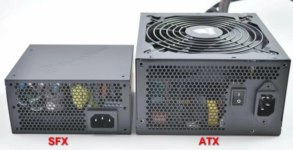 Блоки питания с форм-фактором SFX значительно меньше блоков питания ATX