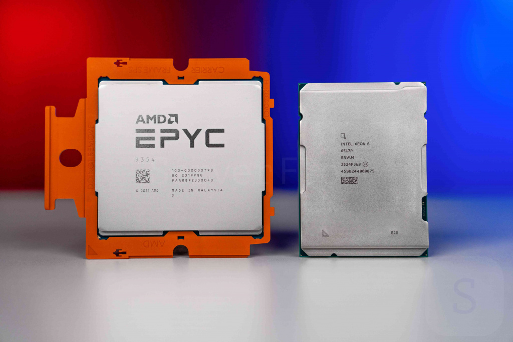 AMD EPYC 9354 и Intel Xeon 6517P