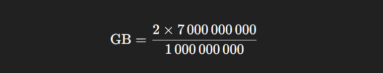 Формула подсчета потребляемой VRAM для 7b модели