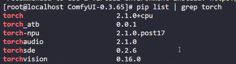 Корректные версии torch-модулей ComfyUI