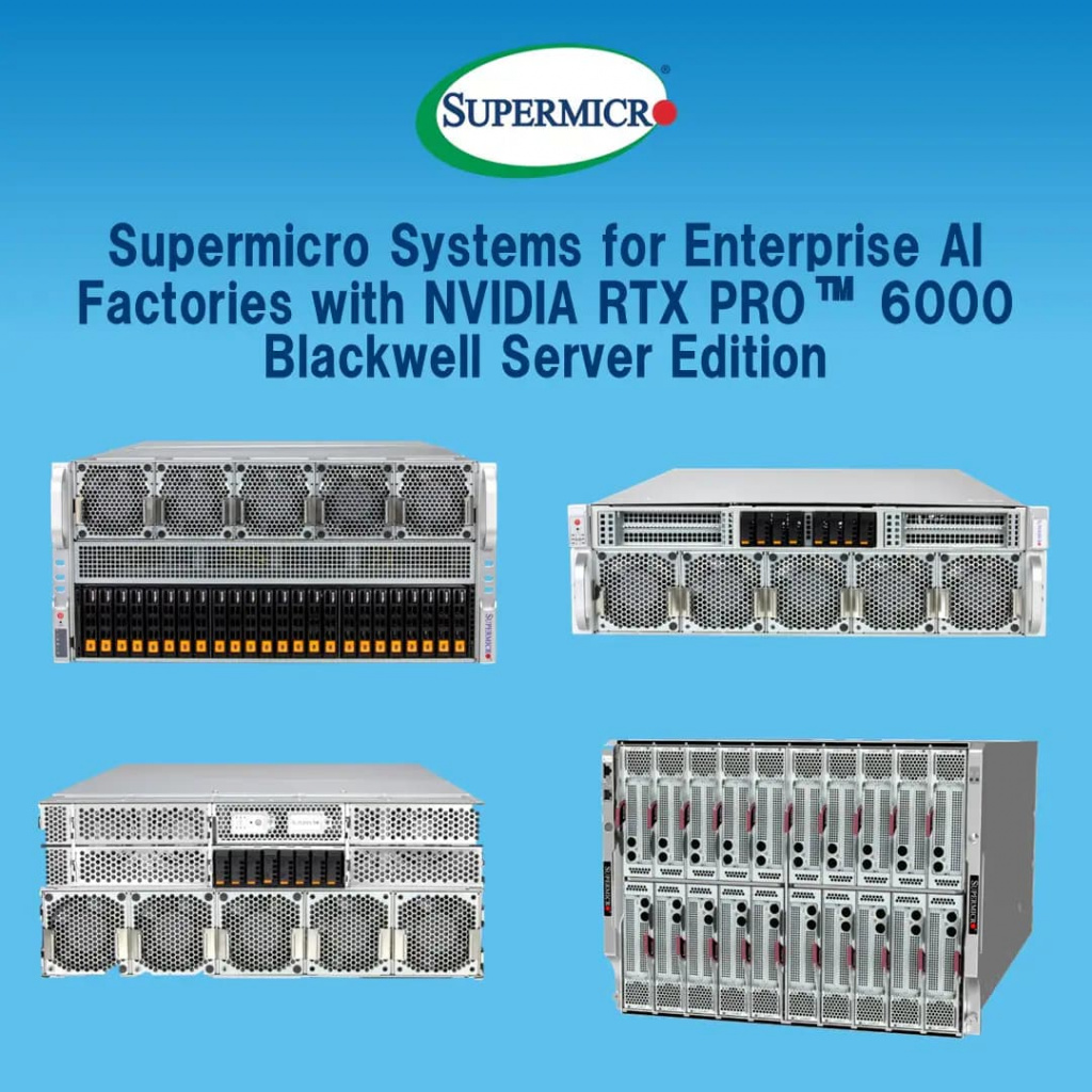Серверы Supermicro на базе Nvidia RTX PRO 6000