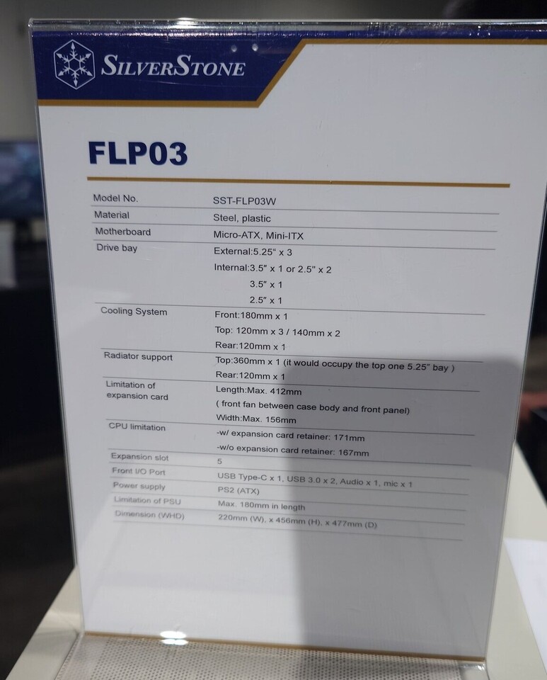 Характеристики корпуса FLP03