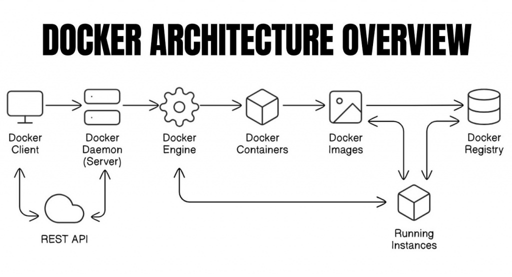 Схема архитектуры Docker
