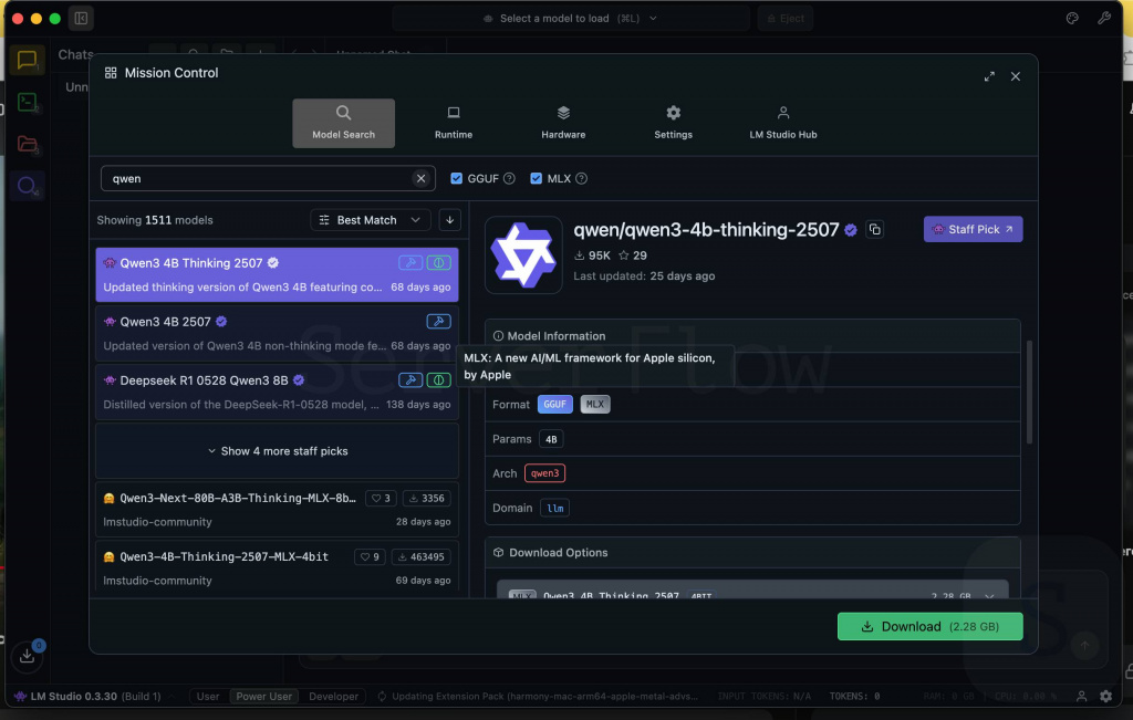 Qwen3-4b-thinking в формате MLX