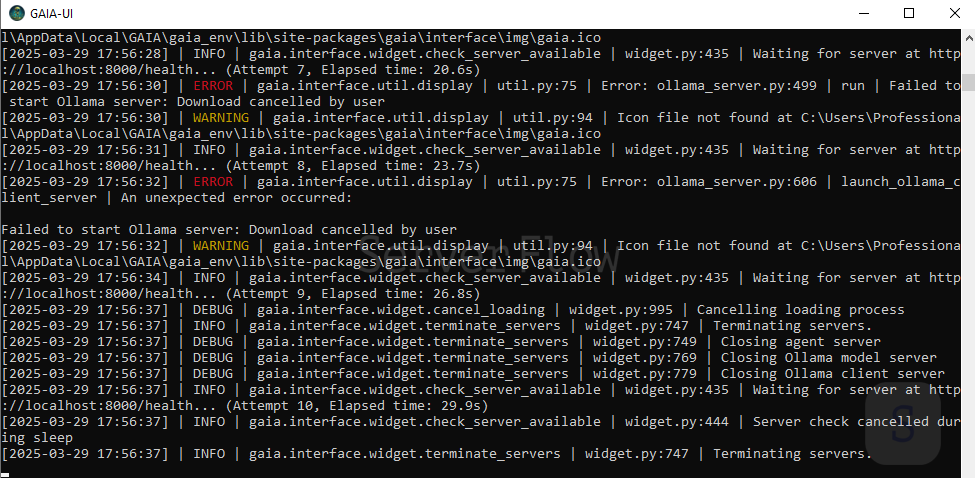 Панель отслеживания действий в AMD Gaia UI