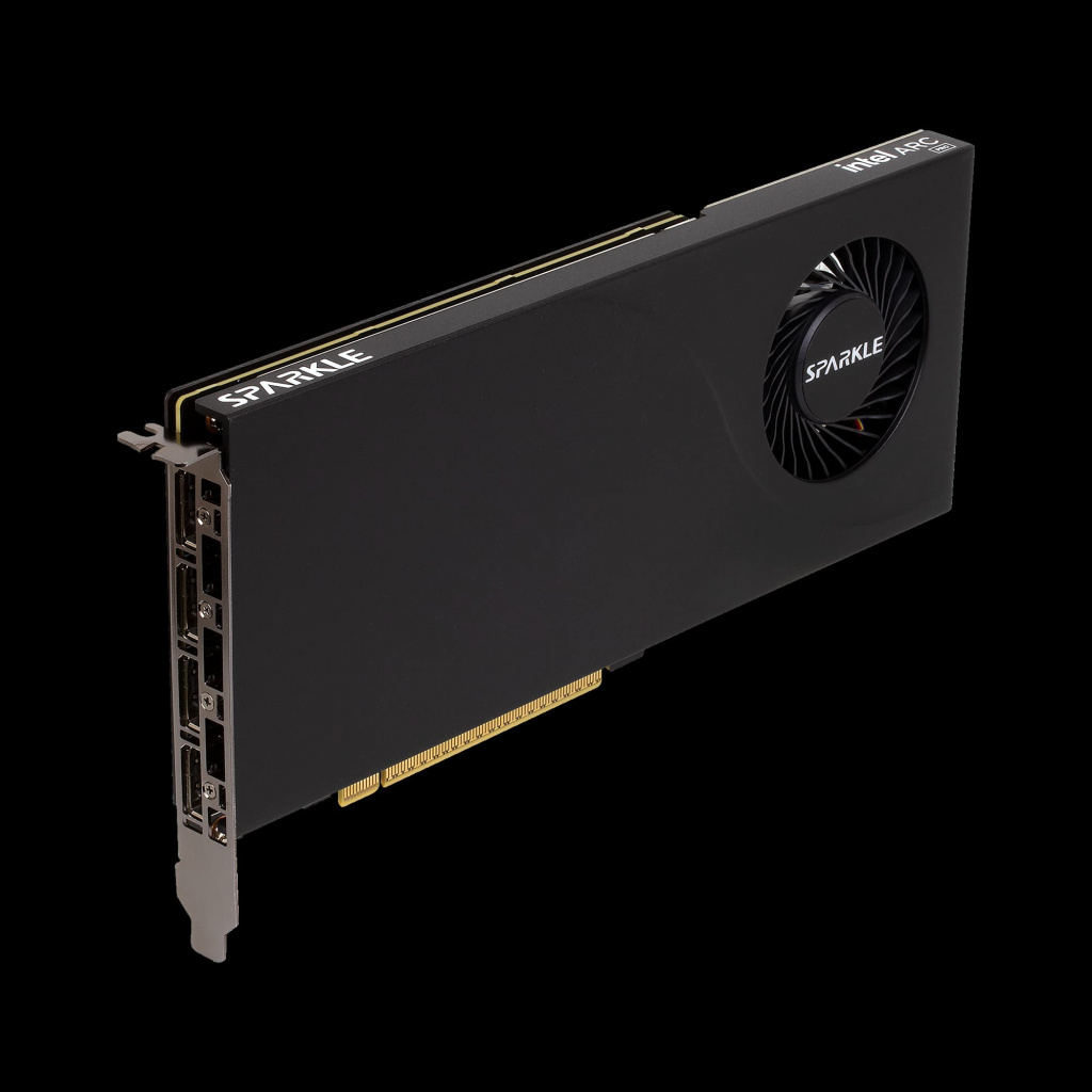 Видеовыходы и интерфейсы кастомной видеокарты Intel Arc Pro B50 от Sparkle