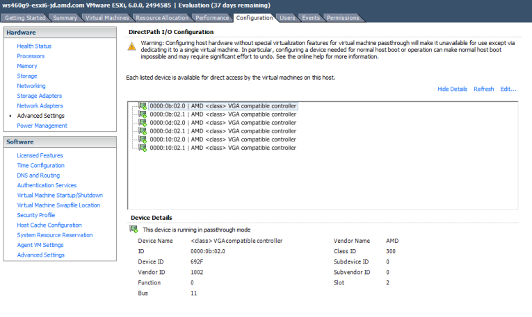 Развертывание MxGPU через VMware