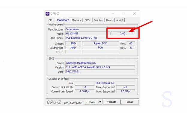 Указание ревизии материнской платы в CPU-Z