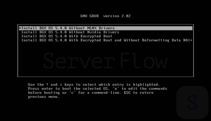 Установка DGX OS v5.4.0