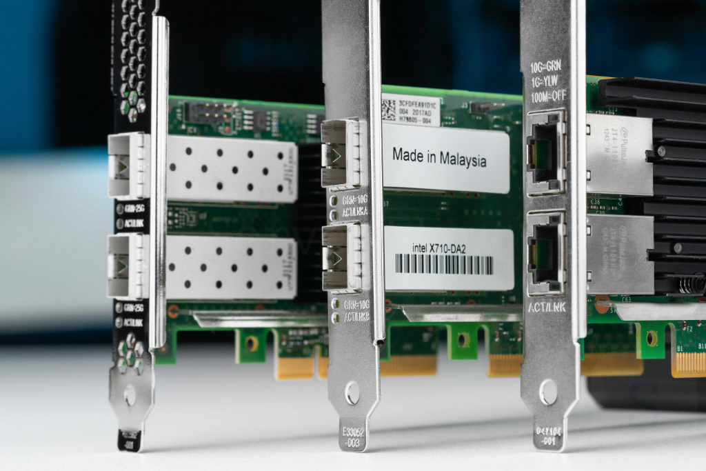Сетевые порты SFP+ и SFP28