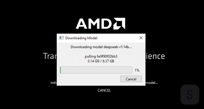 Скачивание DeepSeek R1:14b