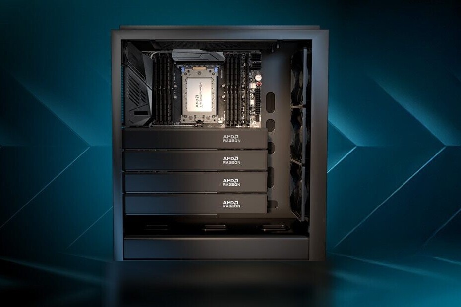 4 AI PRO R9000 в рабочей станции