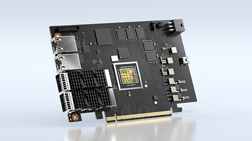 Внешний вид сопроцессора для обработки данных NVIDIA BlueField