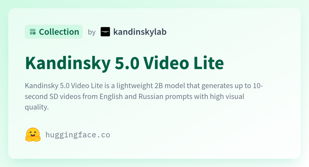 Kandinsky Video Lite