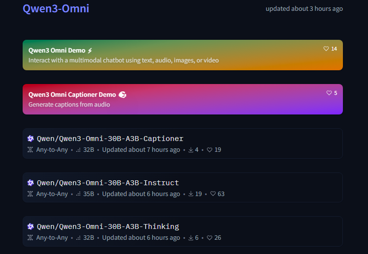 Семейство мультимодальных LLM Qwen3-Omni