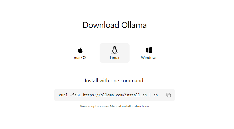 Способы установки Ollama