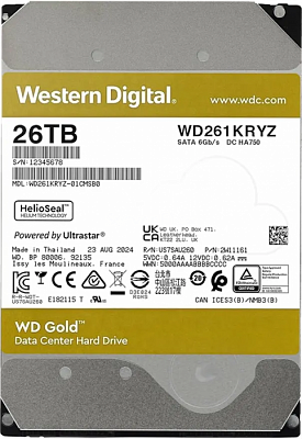 Жесткий диск WD Gold Enterprise 26TB 3.5" SATA 6GB/s [WD261KRYZ]