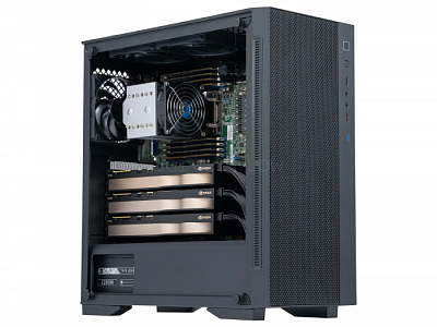 Deepcool MATREXX 55 MESH (3× RTX A5000 24GB, 1× EPYC 7402, RAM 256GB)
