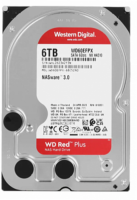 Жесткий диск WD Red Plus 6TB 3.5" SATA 6GB/s [WD60EFPX]