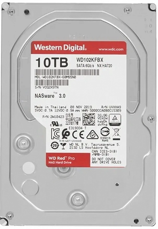 Жесткий диск WD Red Pro 10TB 3.5" SATA 6GB/s [WD102KFBX]
