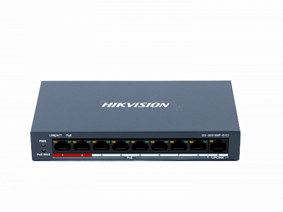 Коммутатор Hikvision DS-3E0109P-E (9x RJ45 100 Мбит/с PoE)