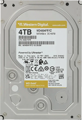 Жесткий диск WD Gold Enterprise 4TB 3.5" SATA 6GB/s [WD4004FRYZ]