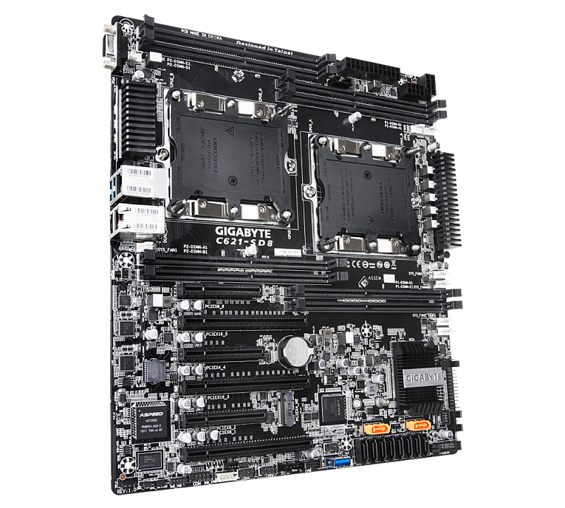 Материнская плата GIGABYTE C621-SD8 (CEB, 2x LGA3647, 8 DIMM) 2