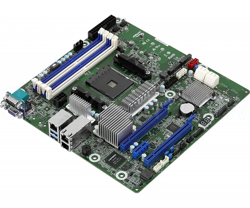 Материнская плата ASRock X470D4U2-2T (Micro-ATX, AM4, 4 DIMM) 1