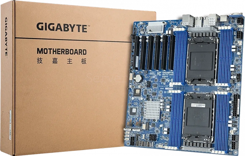 Материнская плата Gigabyte MS73-HB0 Rev 1.x/3.x (E-ATX, 2x LGA4677, 16 DIMM) 3