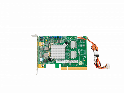 Переходник Supermicro AOC-SLG3-2E4T (PCIe 3.0 x8, 2x OCuLink, Low profile)