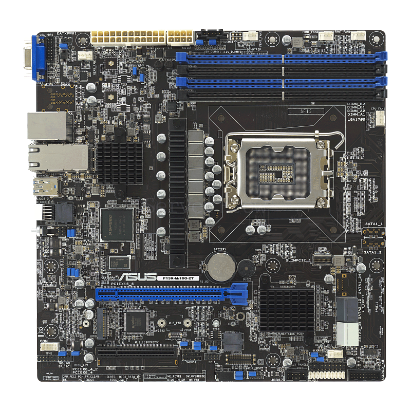 Материнская плата ASUS P13R-M/10G-2T (Mirco-ATX, LGA1700, 4 DIMM)