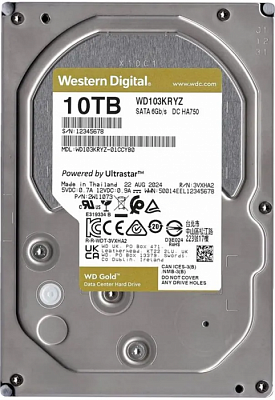 Жесткий диск WD Gold Enterprise 10TB 3.5" SATA 6GB/s [WD103KRYZ]