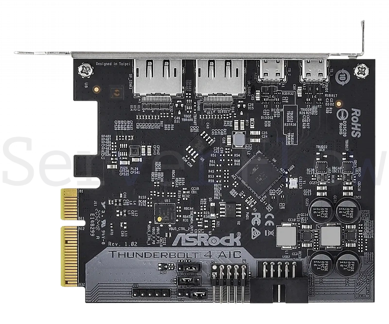 Плата расширения ASROCK Thunderbolt 4 AIC (2x Thunderbolt 4 Type-C, 1x DP) [90-MCA0N0-00UAYZ] 1