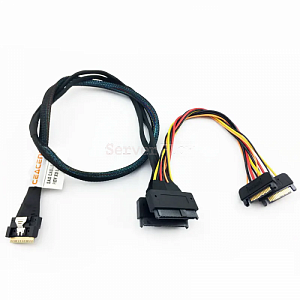 Кабель Slimline SAS SFF8654-8i - 2x U2/U3 (SFF8639)  0.8м
