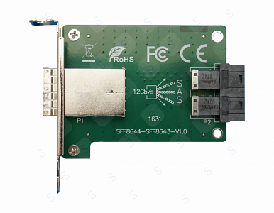 Переходник  PCI JBOD (2x SFF8644 и 2x SFF8643)