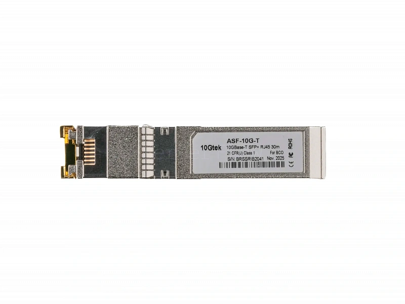 Переходной модуль 1SFPcom SFP+ to RJ45 (10GBase-T, 30m) [ASF-10G-T]