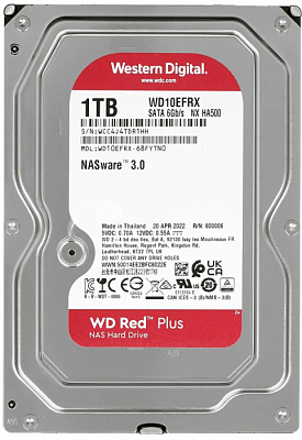Жесткий диск WD Red Plus 1TB 3.5" SATA 6GB/s [WD10EFRX]