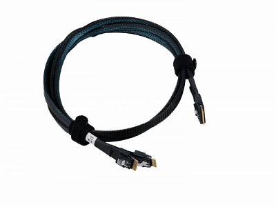 Кабель Slimline SAS SFF8654-8i - 2x SFF8654-4i 0.8м