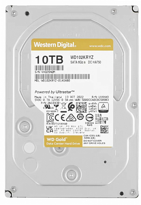 Жесткий диск WD Gold Enterprise 10TB 3.5" SATA 6GB/s [WD102KRYZ]