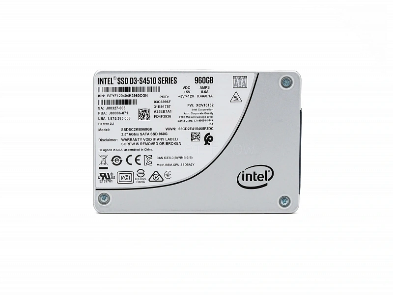 SSD-накопитель Intel S4510 960GB 2.5" 6Gb/s [SSDSC2KB9660G8]