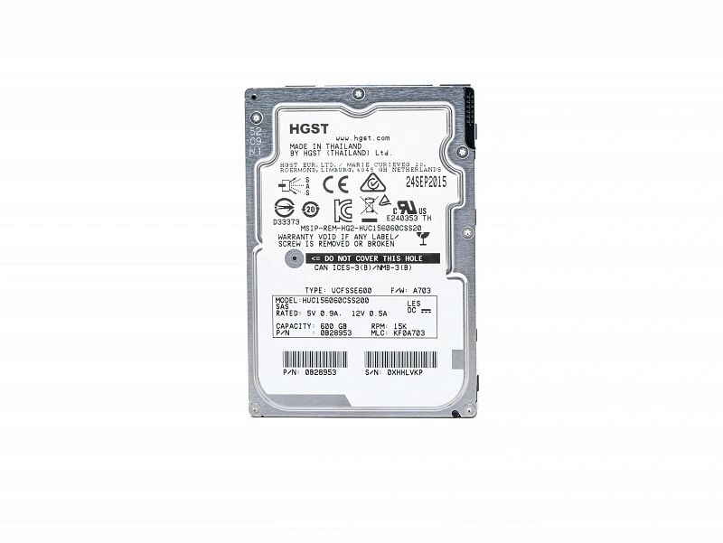 Жесткий диск HGST 600GB 2.5" SAS 12Gb/s [HUC156060CSS200]