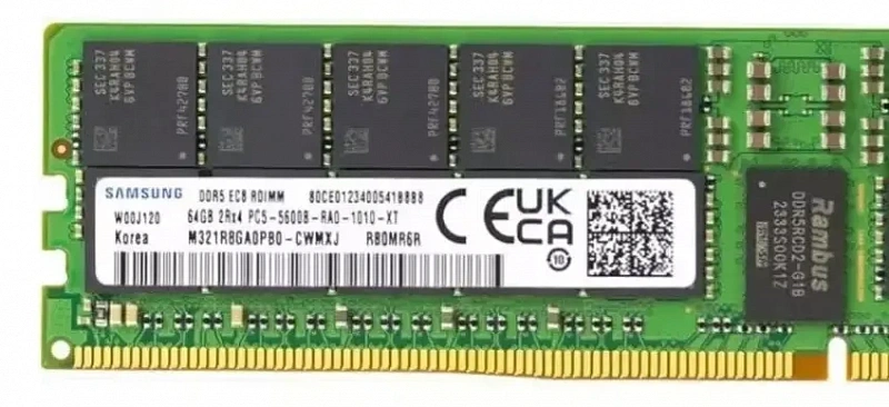 Оперативная память 64GB DDR5 ECC REG Samsung 5600Mhz 2Rx4 [M321R8GA0PB0-CWM] 1
