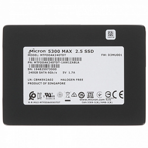 SSD-накопитель Micron (Lenovo) 5300 MAX 240GB 2.5" 6Gb/s [MTFDDAK240TDT-1AW1ZABLA]
