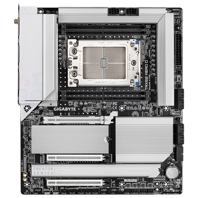 Материнская плата Gigabyte TRX50 AERO D Rev 1.2 (E-ATX, sTR5, 4 DIMM)