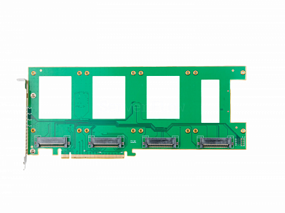 Переходник PCIe 4.0 x16, 4x U.2 (Full profile, SFF8639)
