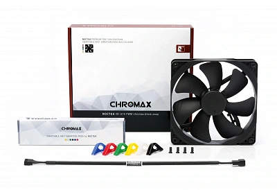 Вентилятор Noctua NF-A14 PWM chromax.black.swap 140mm