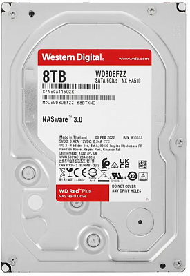 Жесткий диск WD Red Plus 8TB 3.5" SATA 6GB/s [WD80EFZZ]