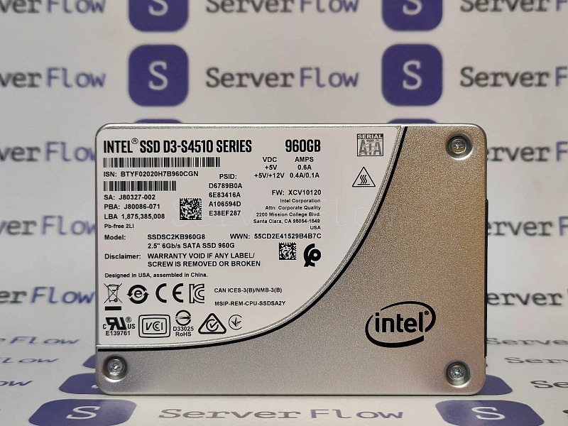 SSD-накопитель Intel S4510 960GB 2.5" 6Gb/s [SSDSC2KB9660G8] 1