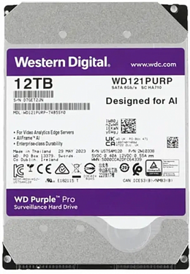 Жесткий диск WD Purple Pro 12TB 3.5" SATA 6GB/s [WD121PURP]