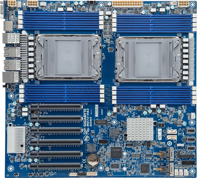Материнская плата Gigabyte MD72-HB2 Rev 1.x (E-ATX, 2x LGA4189, 16 DIMM)